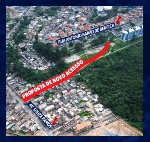 PLano para novo acesso viário Cidade Tiradentes